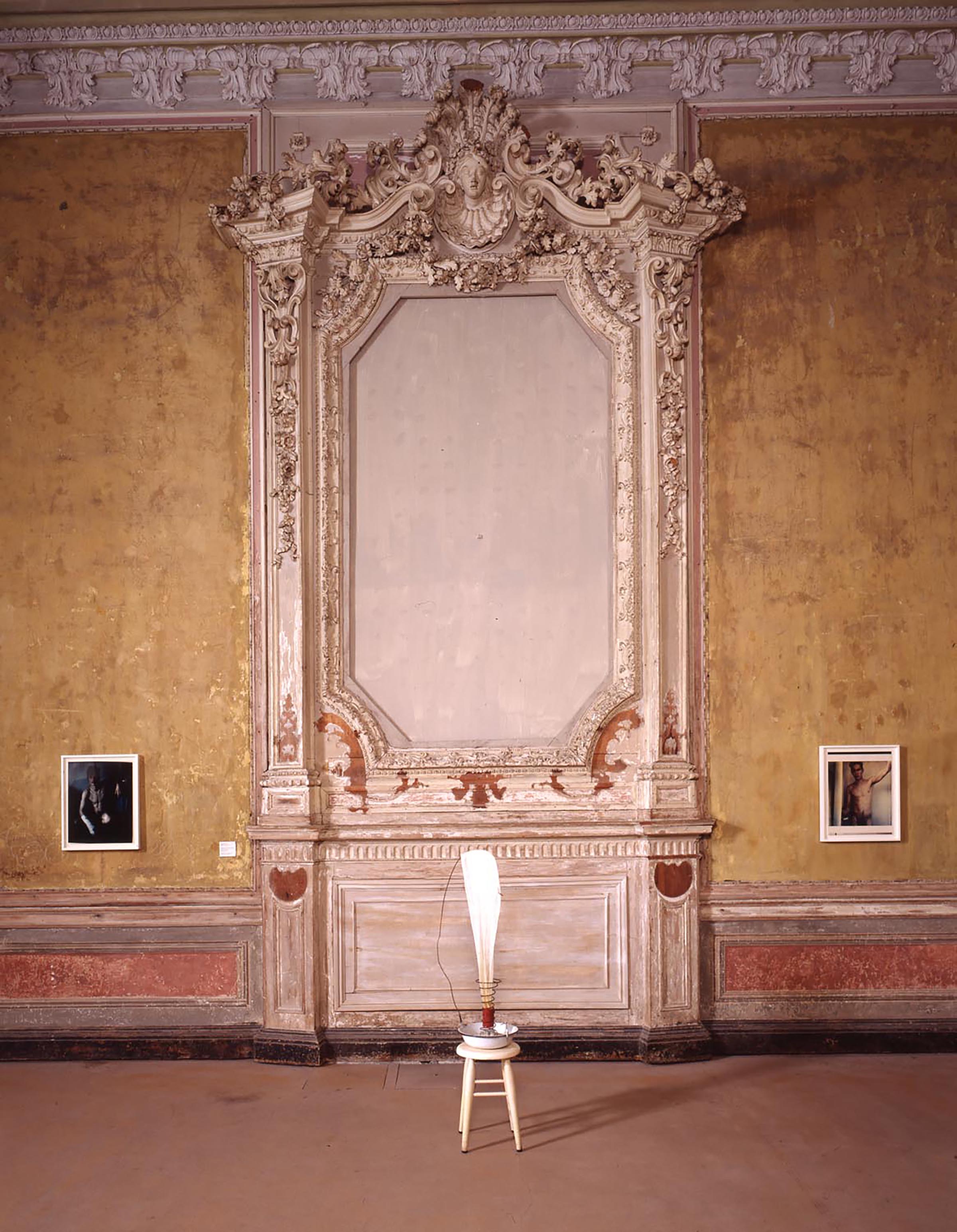 Mark Morrisroe, Untitled (Self-Portrait with Broken Arm), 1985; David Ireland, Northwest #2, 1987 and Mark Morrisroe, Untitled (Self-Portrait Standing in the Shower), 1981 